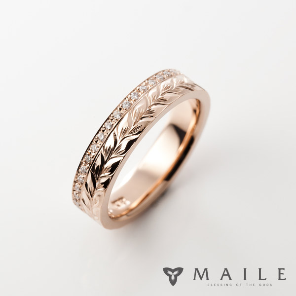 マイレ　ハワイアンジュエリーの結婚指輪　オーダーメイド例11　エタニティリング